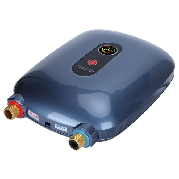 Chauffe-eau Électrique, Plusieurs Protections Chauffe-Eau Électrique à Haute Efficacité de Chauffage, pour la Cuisine Salle de Bain Douche EU Plug 220V 3500W