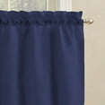 thumbnail image 4 of Mainstays Rod Pocket Tier and Valance Kitchen Curtain Set, 3-Piece, Navy, 56" W x 36" L, 4 of 5