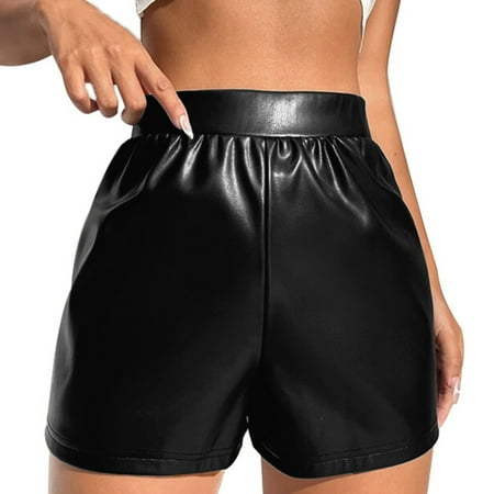 DondPO Womens Underwear Panties for Women Ladies Leather Shorts Multi Colored High Waisted Stretch Casual Shorts Lingerie for Women Seamless Underwear High Waisted Underwear Black XXL