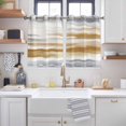 thumbnail image 2 of Brown Gray White Kitchen Curtains Short 54 Inch Length, Vintage Rustic Abstract Mottled Art Grommet Top Bedroom Living Room Curtains, Light Filtering Cafe Curtain Drapes 2 Panels Set 84''x54'', 2 of 9