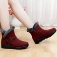 thumbnail image 5 of Ankle Boots for Women Large Size Insulation Outdoor Women Snow Boots Round Toe Shoes Casual Zipper Boots Womens Snow Boots Winter Warm Ankle Boots Outdoor Fleece Lined Shoes for Women, 5 of 9