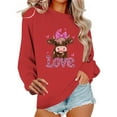 thumbnail image 2 of Ounisa Valentines Sweatshirt Women Gnomes Shirts Love Heart Sweater Crewneck Long Sleeve Pullover Tops, 2 of 6