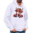thumbnail image 2 of Aimik Mens Ugly Christmas Hoodie Vintage Long Sleeve Hoodie Trendy Reindeer Cute Calf Print Pullover Classic Sweatshirt Sweaters Hoodies, 2 of 4