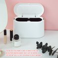 thumbnail image 3 of Desktop Trash Can Storage Bin with Dustbin Sundries Lid Garbage Waste Container Box Household Dustbin Press Organizer Basket Decoration White, 3 of 8