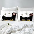 thumbnail image 3 of Erosebridal Cute Cat Bedding Set Cartoon Cats Fitted Sheet Pet Animal Bed Sheets Cartoon Kitten Sheets Set Room 3Pcs Full Size（No Top Sheet）, 3 of 5