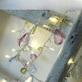 thumbnail image 4 of Cadena de luces LED transparentes de 10 LED con batería para interiores, con luz blanca cálida y cuentas de gemas de colores para festivales, 4 of 5