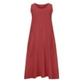 thumbnail image 4 of Patlollav Plus Size Womens,Women Summer Dresses Fashion Casual Solid Color Sleeveless Long Dress, 4 of 6