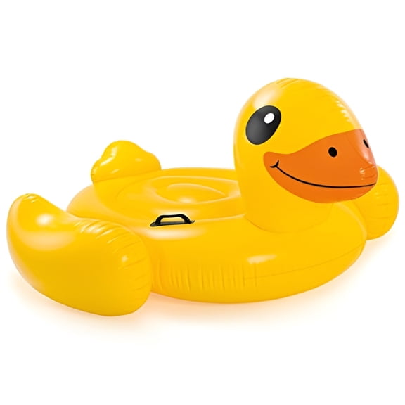 Intex Inflatable Yellow Duck Ride On Pool Float, 58 x 58 x 32, Size: One Size