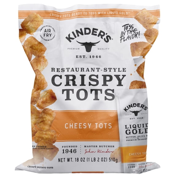 Kinder's Restaurant-Style Crispy Cheesy Tots, 18 oz (Frozen)
