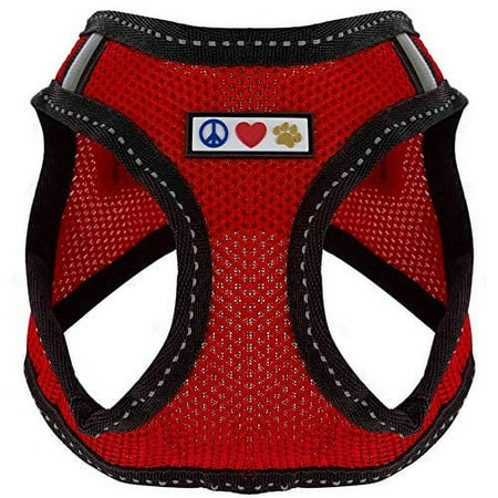 UPC: 0759992983579 | Pawtitas Adjustable Mesh Reflective Dog Harness M Red