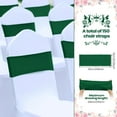 thumbnail image 2 of 150 Pcs Spandex Chair Sashes Bows Stretch Chair Cover Bands Elastic Ties Bands Slider Sashes Without Buckle Decorations for Wedding Party Events Ceremony Birthday (Dark Green), 2 of 14