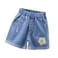 thumbnail image 3 of Kids Girls Denim Shorts Girls Jeans High Waisted Denim Shorts Summer Shorts for Teen Girls Girl Jeans Size 4T, 3 of 3