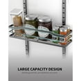 thumbnail image 6 of Moforoco 12.2"(W) Narrow 9-Tier Over The Door Pantry Organizer, Pantry Organization and Storage, Black Hanging Basket Wall Spice Rack Seasoning Shelves, Home & Kitchen, 6 of 9