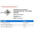 thumbnail image 2 of Distributor Vacuum Advance - Compatible with 1965 - 1972 Cadillac Fleetwood 1966 1967 1968 1969 1970 1971, 2 of 2