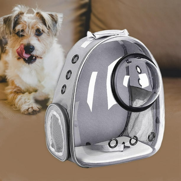 Mochila para Mascotas Transpirable Transparente Bolso Espacio Bolsa de Viaje Bolsa de Burbujas para Viajes Camping Senderismo Uso Al Aire Libre B gris2 16.54x12.20x11.02 pulgadas Gloria Portador de vi...