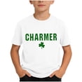 thumbnail image 2 of Amidoa Crewneck Girls Short Sleeve Printed Graphic Cute Summer Tops Casual Kids Tees White,6-7 Years, 2 of 6