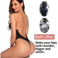 thumbnail image 4 of Body moldeador con escote en V profundo y sin tirantes para mujer, 4 of 5