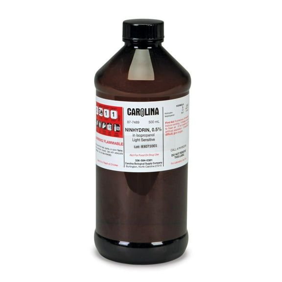 Ninhydrin, 0.5% In Isopropanol, Laboratory Grade, 500 Ml