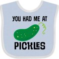 thumbnail image 3 of Inktastic You Had Me at Pickles Boys or Girls Baby Bib, 3 of 4