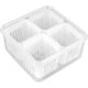 thumbnail image 1 of Contenedores de almacenamiento de alimentos con tapas herméticas, caja de conservación de cebollino, contenedor de conservación de alimentos frescos, drenaje (4 unidades, cuadrados), 1 of 5