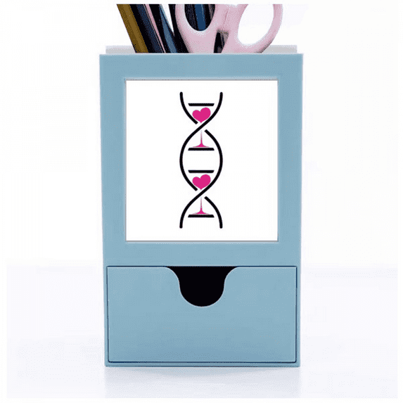 Hourglass Love Double Helix Gene Desk Supplies Organizer Pen Holder Card