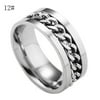 TOYFUNNY Men's Titanium Steel Chain Rotation Ring Cross Border Jewelry Ring