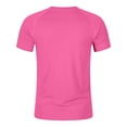 thumbnail image 5 of XIMIN Boys Raglan Short Sleeve Shirt - Athletic Fit Crewneck Kids Tee T-Shirt for Sports Training Everyday Casual Wear (Pink, 5-6 Years), 5 of 8