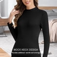 thumbnail image 3 of COMFREE Mock Neck Thermal Underwear Set for Women Ultra Soft Long Johns Top and Bottom for Cold Weather, 3 of 7