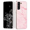 thumbnail image 1 of TalkingCase Slim Phone Case Compatible for Samsung Galaxy S21 5G, S30,(Not S21+,S21 Ultra),Pink Marble 2 Print,Lightweight,Flexible,Soft, USA, 1 of 7