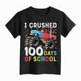 thumbnail image 4 of TOWED22 Girls Short Sleeve T Shirts Kids Crewneck Curve Hem Soft Tunic Tops Summer Tees 5-14 Years(Black,5-6 Y), 4 of 4
