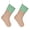 Wave green, variant on PatungKu Set of 2 Burlap Christmas Socks Large Capacity Stocking Gifts Bag Ornament Colorful Hanging Decoration Candy Container