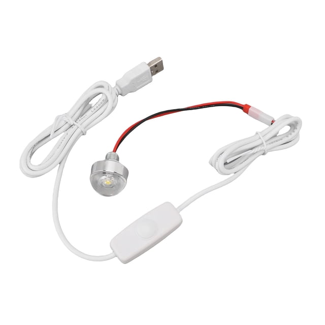 Mini LED Spotlight, USB 5V Spot Light Versatile Usage Easy Installation Key Switch Control for Living Room Bedroom Decor