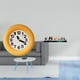 thumbnail image 2 of Reloj de pared con contador silencioso moderno redondo, escultura de dormitorio con flores de metal, ciervo rústico tallado, arte colgante adecuado pa, 2 of 8