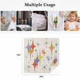 thumbnail image 5 of Cloth Napkins Set of 2 - 20x20 Inches, Purple Yellow Diamond Washable Reusable Table Napkins, Modern Geometric Middle Century Beige Soft & Absortbent Dining Napkin for Party Wedding Hotel Restaurant, 5 of 8