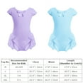 thumbnail image 4 of IBTOM CASTLE Kid Girls Short Cap Sleeve Ballet Dance Dress Bowknot Chiffon Tutu Skirted Leotard Ballerina Dancewear Gymnastics Costume 4-5 Years Purple, 4 of 8