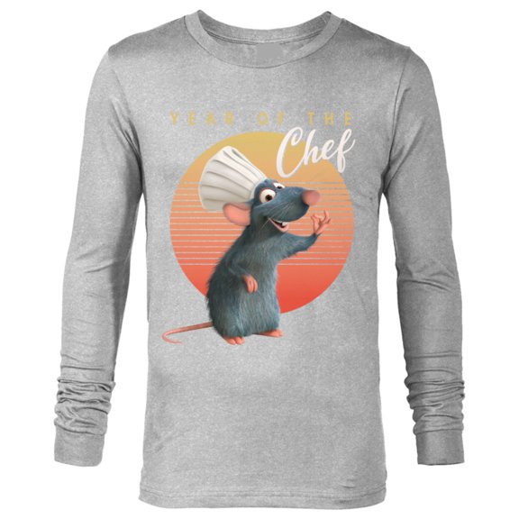Disney PIXAR Ratatouille Remi Year of the Chef T-Shirt - Long Sleeve T-Shirt for Men - Customized-Athletic Heather