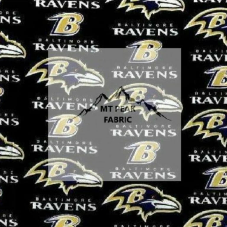  NFL Cotton Broadcloth Baltimore Ravens Black/Purple/Gold,  Fabric by the Yard : Arts, Crafts & Sewing