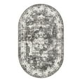 thumbnail image 3 of Unique Loom Sofia Collection Area Rug - Salle Garnier (3' 3" x 5' 3" Oval Gray/Ivory), 3 of 7