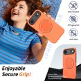 thumbnail image 3 of Designed for iPhone Air Case, PC + TPU Phone Cover, Compatible with MagSafe, Rotating Ring Kickstand, Ultra Slim Drop Protective Skin-Friendly Anti-Scratch Protective Phone Cover, Orange, 3 of 7