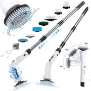 Hillyfe Electric Spin Scrubber, Cordless Electric ABS Cleaning Brush for Bathroom & Car, with 7 Replaceable Heads