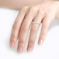thumbnail image 4 of Oryn Jewelry 14K White Gold Plated Ring - 1 Ct Round Cut Moissanite Ring for Women's - Twisted Infinity Cross Over Shank Engagement Ring - Office Wear Ring - Teen Birthday Gift, 4 of 4