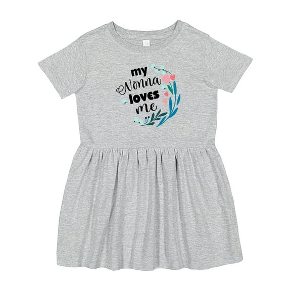 Inktastic My Nonna Loves Me for Girls Granddaughter Girls Toddler Dress