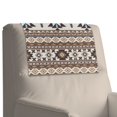 thumbnail image 7 of TSOVTHRID Recliner Headrest Protector Non Slip PU Leather Sofa Headrest Cover Furniture Protector with Adhesive Backed Hook and Loop, Aztec Tribal Geometric Stripe Print, 17x27in, 1 Piece, 7 of 7