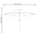 thumbnail image 5 of vidaXL Garden Parasol Anthracite Polyester, Steel 118.1 in Diameter, 5 of 23