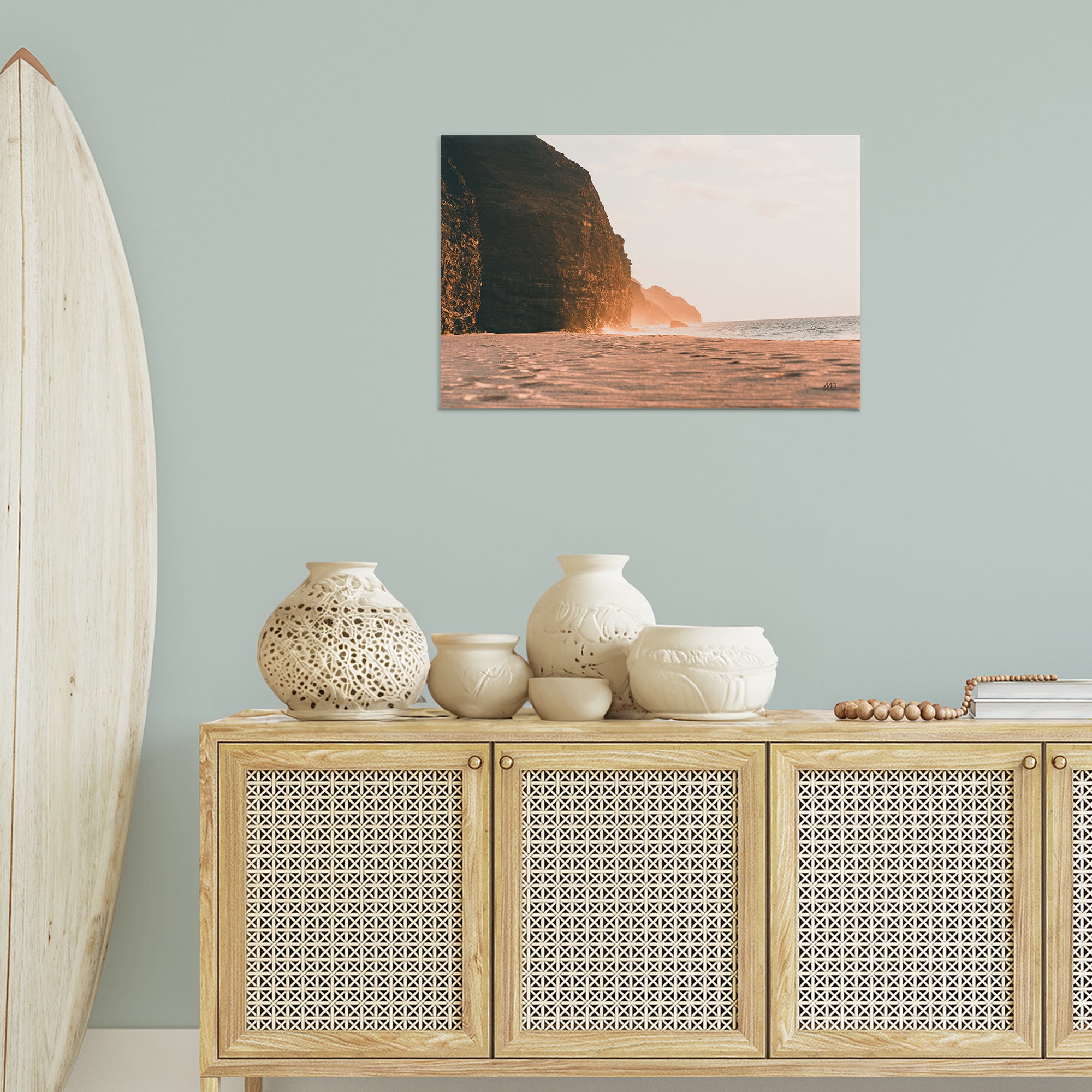 Stupell Industries Hawaiian Glow Shoreline Landscape & Nature Photography Wrapped Canvas Art Print Wall Art, 30 x 20