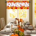 thumbnail image 4 of dinii Fall Valances for Windows, Maple Pumpkin Fall Kitchen Curtains Valances, Rod Pocket Thanksgiving Valance for Kitchen 54'''' W x 18'''' L, 1 Panel, 4 of 6
