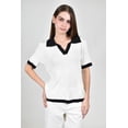 thumbnail image 1 of Blusa tipo polo bicolor Roman Fashion /Juvenil, 7280 (Blanco) blanco M, 1 of 5