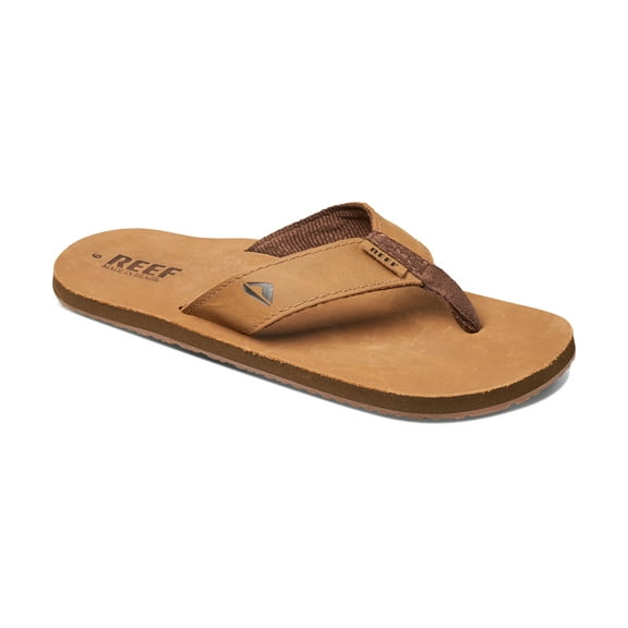 Reef Men's Sandals Leather Smoothy, Bronze Brown, 4
