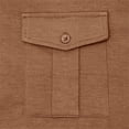 thumbnail image 7 of Mens Cotton Muscle Slim Fitted Sport T-Shirt with Button Men's Muscle Polo Shirts Basic Crewneck Long Sleeve Longline T-Shirt Stretch Gym Workout Athletic Shirt Tees with Pockets Collared Shirt, 7 of 7