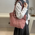 thumbnail image 5 of Uobin Stylish Minimalist Casual Large Capacity Striped Tote For Everyday Use Spacious Carryall, 5 of 9